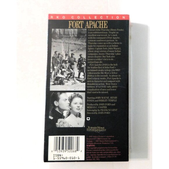 Fort Apache John Wayne Henry Fonda VHS Sealed 1988 RKO Collection - Picture 2 of 3